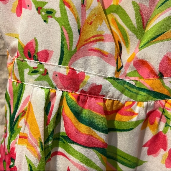 J Crew size 8 White Floral Spaghetti Strap Dress - Picture 3 of 10